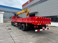 Grue à flèche articulée CLW de 14 tonnes à 5 sections, composants Zoomlion, haute efficacité, montée sur châssis Dongfeng Jinchen KH 8x4 motorisé