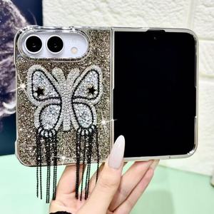 Lüks Işıltılı 3D Yapay Elmas Koruyucu Kızlar İçin Cep Telefonu Kılıfı <span class=keywords><strong>iPhone</strong></span> 18 Ultra Katlanabilir Kapaklı Çanta - Product Image 5