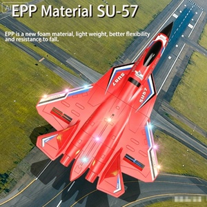 NOUVEAU Avion RC SJY-SU57, avion radiocommandé avec lumière, aile fixe, lancer manuel, avion électrique télécommandé en mousse - Product Image 5
