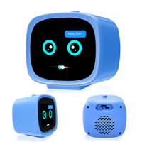 Réveil intelligent portable pour enfants avec écran tactile LCD 2,8 pouces, interaction éducative, commande vocale Wi-Fi, heure mondiale et haut-parleur intelligent