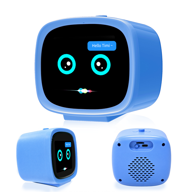 Kids Learning Interaction 2.8" LCD Touch Screen Portable Ai Smart Alarm Clock WiFi Voice Control World Time Smart Speaker