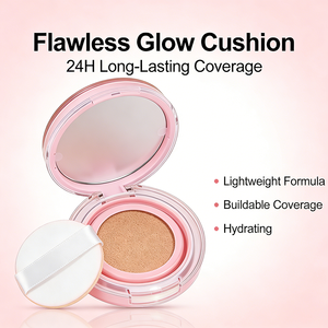OEM Sunscreen Cushion <b>Foundation</b> SPF50+ Oil Control Waterproof BB Cushion Custom Shades Private Label Cosmetics - Product Image 3