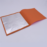 25 feuilles par livret, 9,5 x 9,5 cm, feuille d'argent pur à 99,9 % pour l'artisanat, la dorure, la décoration de la maison et des jours nationaux