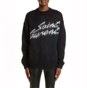 Custom Men's Pullover Mohair <strong>Knitting</strong> Jacquard Process Can Add logo Men's Mohair <strong>Knitting</strong> <strong>Sweater</strong> - Product Image 3