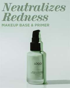 Make Your Own Logo <span class=keywords><strong>Base</strong></span> <span class=keywords><strong>de</strong></span> maquillage tonique verte Amorce <span class=keywords><strong>de</strong></span> correction des rougeurs Pores Minimisant le ton Neutralisant avant le fond <span class=keywords><strong>de</strong></span> <span class=keywords><strong>teint</strong></span> - Product Image 2