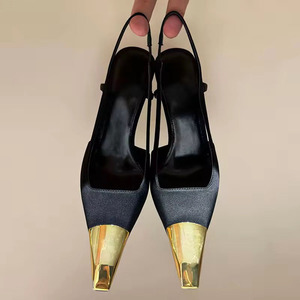 Sandalias de Tacón Alto con Correa en el Tobillo y Punta Cuadrada para Mujeres Maduras 2025 - Tendencia de Moda con Tacón Ultra Alto para Primavera - Product Image 3