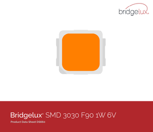 หลอดไฟ LED Bridgelux BXFM-50G-12H-6C F90 SMD 3030 5000K Ra90 1W 6.15V 150mA ค่า CRI สูง ปรับความสว่างได้ อายุการใช้งาน 50000 ชั่วโมง สำหรับใช้ในร่มในร้านค้าปลีก - Product Image 2