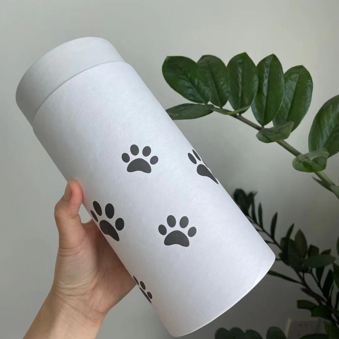 Кошачьи кошачьи лапы, погребальные коробки для питомцев, шкатулка для животных, пепельница из бумаги, рассеиватель, био-урна, водяное захоронение
