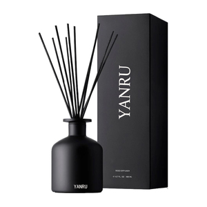 Luxe 100ML <span class=keywords><strong>150ML</strong></span> 200ML Noir Mat Ambre clair couleur personnalisée Diffuseur Bouteille En Verre Vide Reed Diffuseur Bouteille - Product Image 1