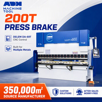 Prensa Plegadora Hidráulica CNC ADH de 200T y 3200mm para Doblado de Láminas Metálicas y Conformado de Placas de Acero