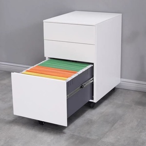 Modern Design Steel Mobile Storage Filing Cabinet Three <strong>Draw</strong> Under Desk Assembly Movable <strong>Unit</strong> for Bedroom - Product Image 4