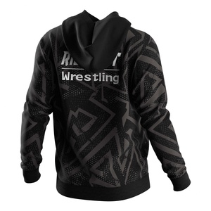 Sweat-shirt à capuche surdimensionné pour homme, décontracté, à sublimation OEM, avec grandes poches, en tissu épais - Product Image 4
