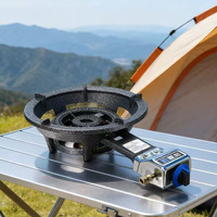 Cuisinière à gaz en fonte pour cuisine chinoise, brûleur wok à allumage électronique, plaque de cuisson commerciale haute puissance intégrée pour extérieur et usage domestique