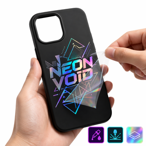 Adesivo Olografico Personalizzato con Trasferimento UV per Telefoni e Laptop, Resistente ai Graffi e ai Raggi UV, per Marchi di Streetwear - Product Image 1