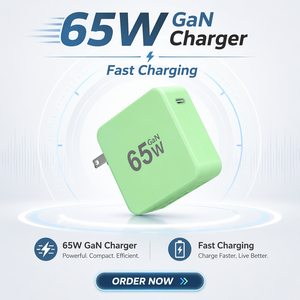 Cargador de Laptop GaN PD 3.0 de 65W con USB C para UE, EE. UU., Reino Unido y Australia, Reemplazo del Adaptador de Corriente para MacBook Air, Dell, HP, <span class=keywords><strong>Lenovo</strong></span> - Product Image 1