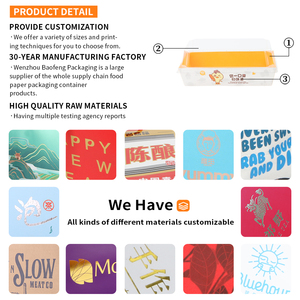 Bandeja de Sushi de papel <span class=keywords><strong>Kraft</strong></span> biodegradable <span class=keywords><strong>rectangular</strong></span> personalizable Embalaje desechable <span class=keywords><strong>Caja</strong></span> de pulpa para llevar de grado alimenticio con tapa - Product Image 4