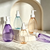 Bouteilles en plastique PET de 100 ml/200 ml - Contenants vides rechargeables pour eau micellaire, lessive, shampoing, crème pour le visage, forme Boston