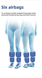 Máquina de Compresión de Piernas Completa, Masajeador Inalámbrico de Pies y Piernas, Masajeador de Pantorrillas con Circulación Sanguínea por Aire, Bota de Masaje con Calor - Product Image 4