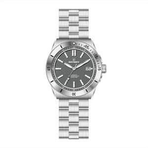 Montre mécanique automatique pour homme RHYNOFIT, boîtier et bracelet en acier inoxydable 316L, finition brossée, étanche 10 ATM - Product Image 1