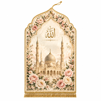 Factory Wholesale Price Plush Polyester Modern Hanging Worship Prayer Rug Customizable Size and Pattern Washable Free Samples