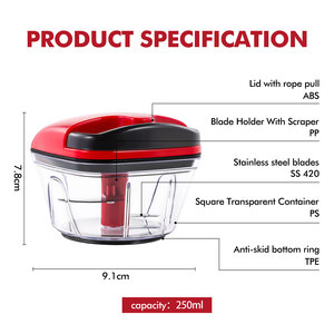 Multifunction Mini Manual Blender Quick Press Nut Onion Salad <strong>Vegetable</strong> <strong>Cutter</strong> Hand Pull Meat Garlic Chopper - Product Image 6