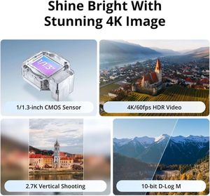 Dành cho máy bay không người lái DJI Flip với camera 4K UHD, ổn định hình ảnh 3 trục, truyền video 44000ft/13km, trọng lượng 249g, dành cho người lớn và thương mại - Product Image 3