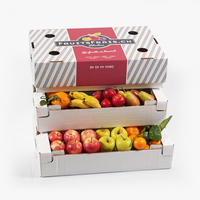 Emballage personnalisé en carton ondulé pour fruits et légumes, boîte d'emballage en carton pour grenade, orange, apple, kiwi, dragon, pièces