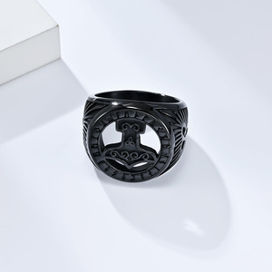 Keltischer Knoten Edelstahlring - 20mm Hohles Streitaxen-Design für Hochzeit Verlobung Jubiläum Geschenk - Product Image 4