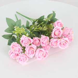 Rosas Artificiales de Seda, <span class=keywords><strong>10</strong></span> Ramilletes Pequeños, Impresas en 3D, Duraderas, Ramo de Novia, Decoración para el Día de San Valentín, Bodas y Hogar - Product Image 4