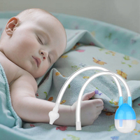 Pompe d'Aspiration Nasale en Silicone Coloré Anti-Reflux pour Bébés, Nettoyeur de Nez pour Nourrissons par Succion Buccale, Fournitures pour Bébés