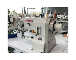 Used Golden Wheel CS 335 BFT Single Needle Unison Feed Cylinder-Bed Sewing Machinery For Industrial