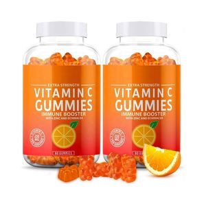 Gomitas de vitamina C de etiqueta privada con Zinc para el cabello, vitamina gomosa, vitaminas C, cuidado de la piel para adultos, pectina, Osito de goma, multivitamina - Product Image 1