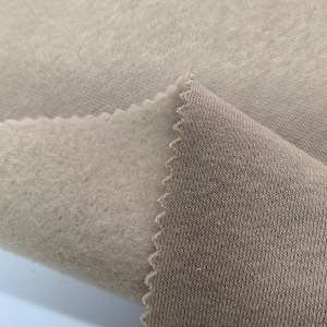 Vải áo hoodie, áo sweatshirt chất liệu <span class=keywords><strong>CVC</strong></span> chải kỹ, màu tùy chỉnh, 260GSM, 60% cotton, 40% polyester, chất liệu vải nỉ Pháp - Product Image 1