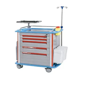 ICU First Aid ABS Aluminum Stainless Steel Anaesthesia Anesthesia Medicine Emergency Trolley anaesthesia trolley
