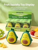 Boîte mystère Squishy en farine d'avocat à rebond lent, jouet sensoriel anti-stress et de décompression, doux, mignon, motif fruit de dessin animé, cadeau pour enfants