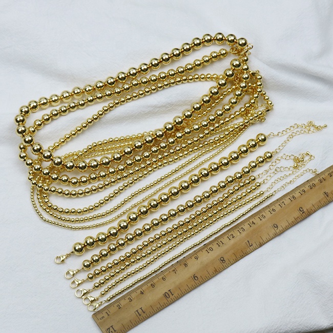 Gold Ball Necklace - Trendy Beaded Jewelry for Men & Women