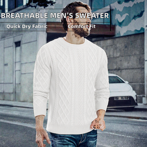 AL-BARAJ INDUSTRIES Suéteres de Punto Transpirables 100% Acrílico para Hombre, Suéteres de Invierno, Ajuste Cómodo, Tejido Personalizado de Secado Rápido - Product Image 2