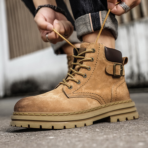 Nouvelles Bottes d'Hiver Décontractées pour Hommes 2026 en Cuir Véritable Imperméables Chaussures de Randonnée Extérieures Respirantes Antidérapantes Chaussures de Montagne Personnalisables - Product Image 6