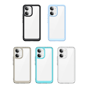 Étui de téléphone Lichicase de style minimaliste, flexible, avec bouton-poussoir, multicolores, pour Xiaomi Poco C81 Pro X8 ProMax, coque de protection - Product Image 1