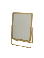 Miroir ZIHAN Art Déco en verre 20x30cm, miroir de maquillage sur table avec cadre en métal
