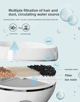 Fontaine à eau intelligente pour animaux de compagnie avec contrôle par application mobile et surveillance de la santé, conception rechargeable et détachable, 1 kg pour chiens et chats