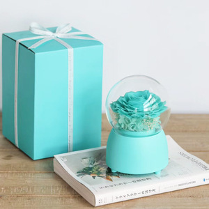 Caja Musical de Cristal con Rosa Preservada de Lujo TC, Decoración Atmosférica, Regalo para el Día de San Valentín, Día de la Madre, Cumpleaños - Product Image 5