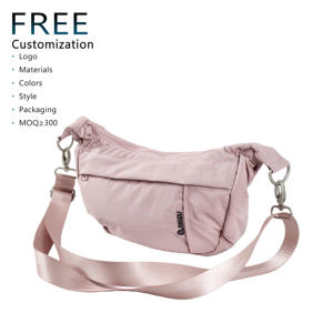 カスタム防水ナイロンクロスボディバッグジッパー調節可能ストラップ旅行用毎日使用軽量ショルダースリングバッグ - Product Image 1