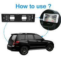 HD 170 derajat plat nomor Eropa nirkabel 5G WiFi mobil perekam DVR kamera tampilan depan belakang untuk iPhone ponsel Android