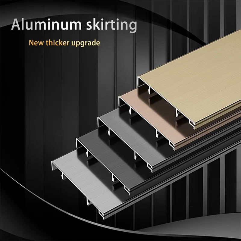 office building snap skirting waterproof aluminium line skirting board flooring accessories aluminium baseboard