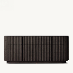 Комод RH Mulholland с 6 ящиками, тумба из светлого дерева с вертикальным рисунком для хранения и демонстрации в гостиной и спальне - Product Image 5