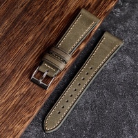 Bracelets de montre en cuir italien vintage de luxe 20 mm 22 mm, bracelet à dégagement rapide authentique avec bracelet de montre pour homme
