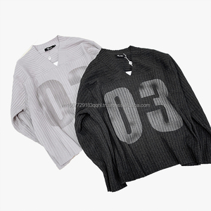 Nouveau Pull Homme Col Rond Tricoté à Manches Longues avec Imprimé Numérique Style Vintage Ample 2026 – Haut Polyvalent pour l'Automne - Product Image 3
