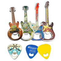 Ouvre-bouteille magnétique, souvenirs personnalisés, en forme de guitare, badge rond en métal, badge de bar, pour réfrigérateur de bière, 2020 unités