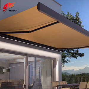 Motori elettrici motarizzati a cassetta completa automatica retrattile a Led in alluminio esterno parasole Patio tenda da sole - Product Image 4